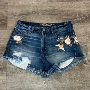 American Eagle Outfitters Vintage Hi-Rise Festival denim shorts.